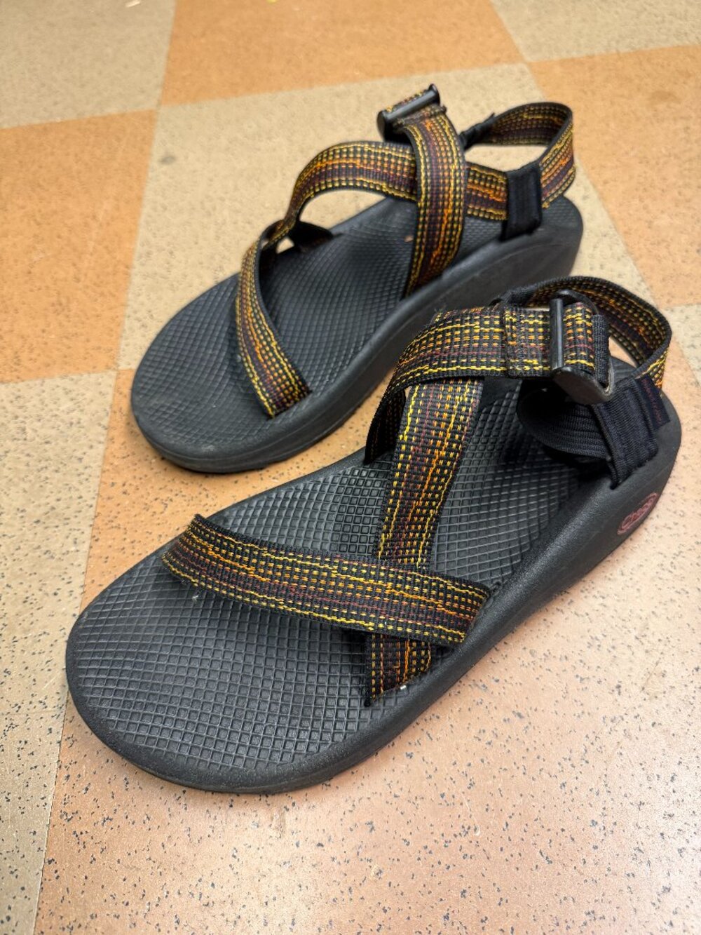 Chaco Z/Cloud Sandals – Orange / Yellow / Red - Size 9 Men